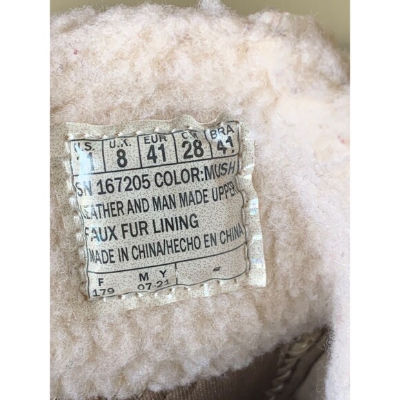 Skechers Sherpa Lined Ankle Boots SZ 11 Women's Mushroom Brown Studded Comfort - Picture 15 of 16